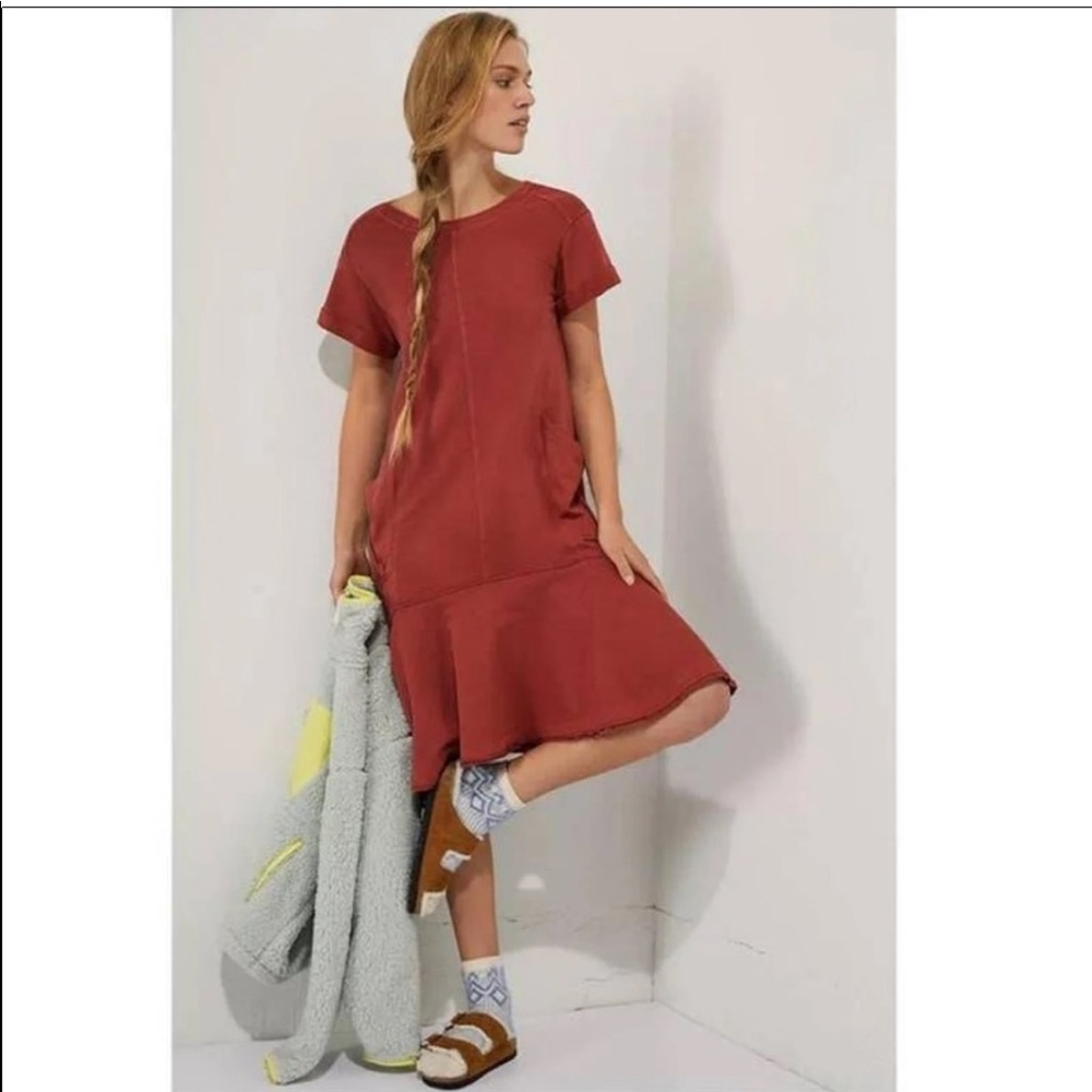 Anthropologie Joella Midi Dress Red - Picture 1 of 5